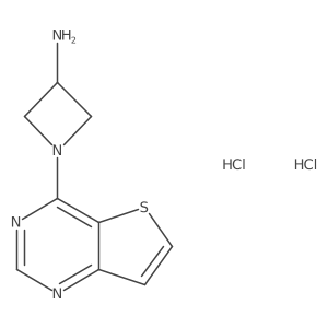 1-{Thieno[3,2-d]pyrimidin-4-yl}azetidin-3-amine dihydrochloride结构式