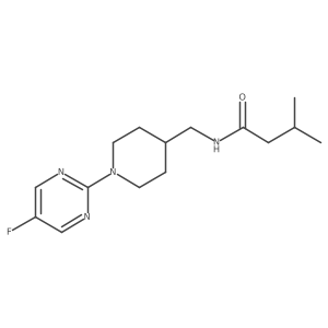 N-{[1-(5-fluoropyrimidin-2-yl)piperidin-4-yl]methyl}-3-methylbutanamide Structure