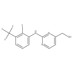 (2-{[2-Fluoro-3-(trifluoromethyl)phenyl]amino}pyrimidin-4-yl)methanol Structure