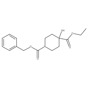1-Benzyl 4-ethyl 4-hydroxypiperidine-1,4-dicarboxylate Structure