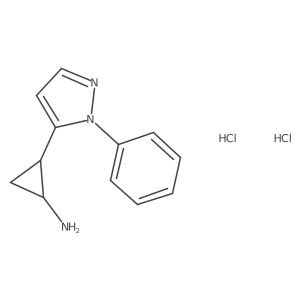 2-(1-phenyl-1H-pyrazol-5-yl)cyclopropan-1-amine dihydrochloride结构式