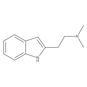 [2-(1H-indol-2-yl)ethyl]dimethylamine结构式