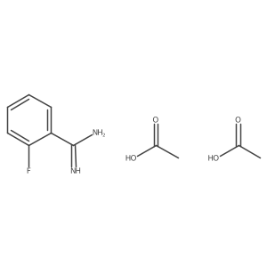 2-Fluorobenzene-1-carboximidamide, bis(acetic acid) Structure
