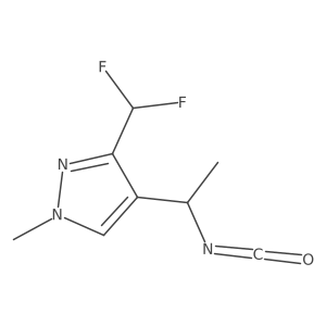 3-(difluoromethyl)-4-(1-isocyanatoethyl)-1-methyl-1H-pyrazole Structure