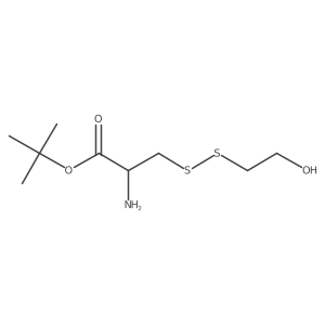 tert-butyl (2R)-2-amino-3-[(2-hydroxyethyl)disulfanyl]propanoate Structure
