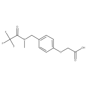 2-{4-[(2,2,2-trifluoro-N-methylacetamido)methyl]phenoxy}acetic acid结构式