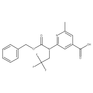 2-{[(Benzyloxy)carbonyl](2,2,2-trifluoroethyl)amino}-6-methylpyridine-4-carboxylic acid Structure