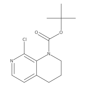 tert-butyl 8-chloro-3,4-dihydro-2H-1,7-naphthyridine-1-carboxylate结构式