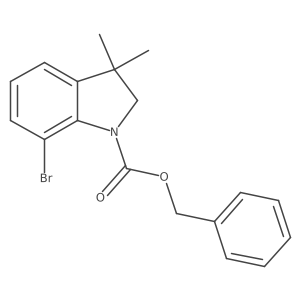 benzyl 7-bromo-3,3-dimethyl-2,3-dihydro-1H-indole-1-carboxylate结构式