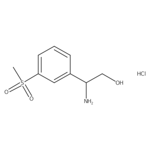 2-Amino-2-(3-methanesulfonylphenyl)ethan-1-OL hydrochloride Structure