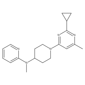 N-[1-(2-cyclopropyl-6-methylpyrimidin-4-yl)piperidin-4-yl]-N-methylpyridin-2-amine结构式