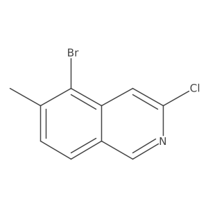 5-Bromo-3-chloro-6-methylisoquinoline结构式