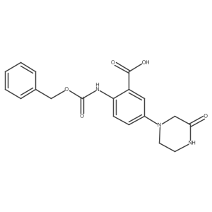 2-{[(Benzyloxy)carbonyl]amino}-5-(3-oxopiperazin-1-yl)benzoic acid Structure