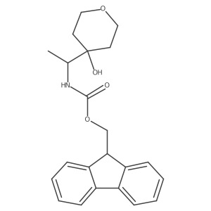 (9H-fluoren-9-yl)methyl N-[1-(4-hydroxyoxan-4-yl)ethyl]carbamate结构式
