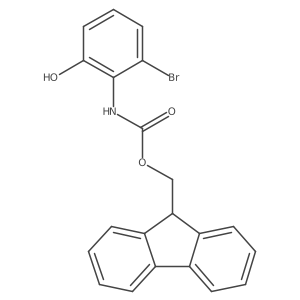 (9H-fluoren-9-yl)methyl N-(2-bromo-6-hydroxyphenyl)carbamate结构式