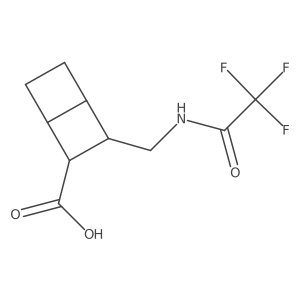 (1R,2S,3R,4S)-3-[(2,2,2-trifluoroacetamido)methyl]bicyclo[2.2.0]hexane-2-carboxylic acid Structure