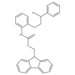 (9H-fluoren-9-yl)methyl N-{2-[(2-hydroxy-2-phenylethyl)sulfanyl]phenyl}carbamate Structure