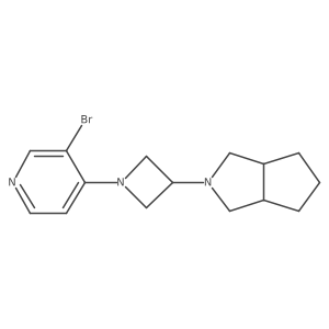 3-Bromo-4-(3-{octahydrocyclopenta[c]pyrrol-2-yl}azetidin-1-yl)pyridine结构式