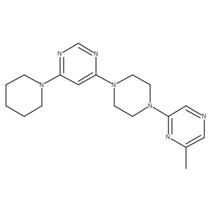 4-[4-(6-Methylpyrazin-2-yl)piperazin-1-yl]-6-(piperidin-1-yl)pyrimidine Structure