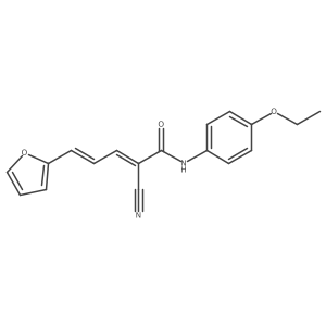 (2Z,4E)-2-cyano-N-(4-ethoxyphenyl)-5-(furan-2-yl)penta-2,4-dienamide结构式
