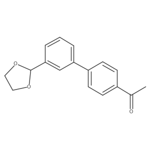1-[3'-(1,3-Dioxolan-2-yl)[1,1'-biphenyl]-4-yl] ethanone Structure