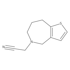 4,6,7,8-Tetrahydro-5H-thieno[3,2-c]azepine-5-acetonitrile结构式