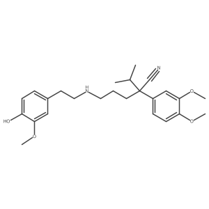 2-(3,4-Dimethoxyphenyl)-5-{[2-(4-hydroxy-3-methoxyphenyl)ethyl]amino}-2-(propan-2-yl)pentanenitrile Structure