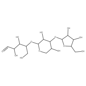 O-I+/--L-Arabinofuranosyl-(1a3)-O-I(2)-D-xylopyranosyl-(1a4)-D-xylose Structure