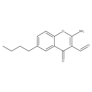 2-Amino-6-butyl-4-oxo-4H-1-benzopyran-3-carboxaldehyde结构式