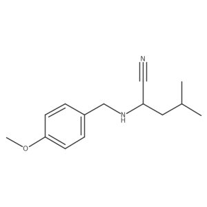 2-[[(4-Methoxyphenyl)methyl]amino]-4-methylpentanenitrile结构式