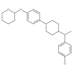 1-(4-(tetrahydropyran-2-yloxy)phenyl)-4-(N-(4-chlorophenyl)-N-methylamino)piperidine Structure
