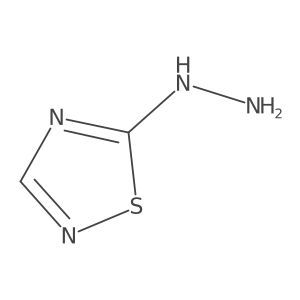 5-Hydrazinyl-1,2,4-thiadiazole结构式