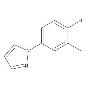 1-(4-Bromo-3-methylphenyl)-1H-pyrazole结构式