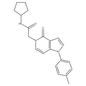 N-cyclopentyl-2-(4-oxo-1-(p-tolyl)-1H-pyrazolo[3,4-d]pyrimidin-5(4H)-yl)acetamide Structure