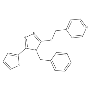 4-({[4-benzyl-5-(thiophen-2-yl)-4H-1,2,4-triazol-3-yl]sulfanyl}methyl)pyridine Structure