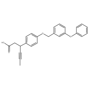 3-(4-((3-Phenoxybenzyl)oxy)phenyl)hex-4-ynoic acid Structure