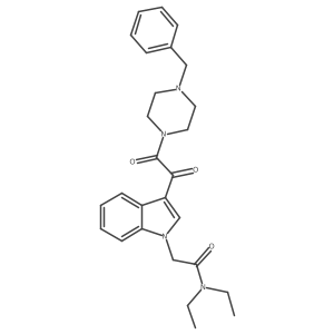 2-{3-[2-(4-benzylpiperazin-1-yl)-2-oxoacetyl]-1H-indol-1-yl}-N,N-diethylacetamide Structure