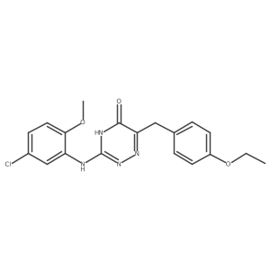 3-[(5-Chloro-2-methoxyphenyl)amino]-6-(4-ethoxybenzyl)-1,2,4-triazin-5-ol Structure