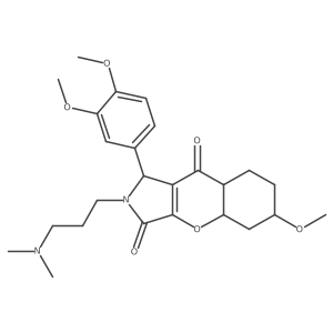 1-(3,4-dimethoxyphenyl)-2-[3-(dimethylamino)propyl]-6-methoxy-4a,5,6,7,8,8a-hexahydro-1H-chromeno[2,3-c]pyrrole-3,9-dione结构式
