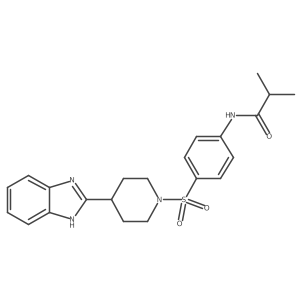 N-(4-((4-(1H-benzo[d]imidazol-2-yl)piperidin-1-yl)sulfonyl)phenyl)isobutyramide结构式
