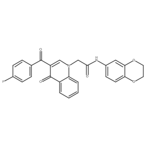 N-(2,3-dihydro-1,4-benzodioxin-6-yl)-2-[3-(4-fluorobenzoyl)-4-oxo-1,4-dihydroquinolin-1-yl]acetamide Structure