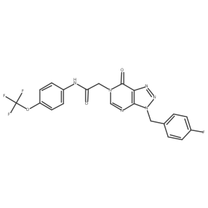 2-(3-(4-fluorobenzyl)-7-oxo-3H-[1,2,3]triazolo[4,5-d]pyrimidin-6(7H)-yl)-N-(4-(trifluoromethoxy)phenyl)acetamide结构式