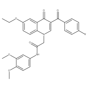 N-(3,4-dimethoxyphenyl)-2-(6-ethoxy-3-(4-fluorobenzoyl)-4-oxoquinolin-1(4H)-yl)acetamide结构式