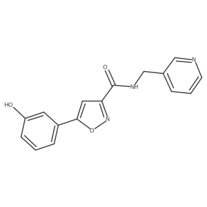 5-(3-Hydroxyphenyl)-N-(3-pyridinylmethyl)-3-isoxazolecarboxamide结构式