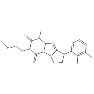 6-(2,3-Dimethylphenyl)-2-(2-methoxyethyl)-4-methyl-4a,7,8,9a-tetrahydropurino[7,8-a]imidazole-1,3-dione Structure