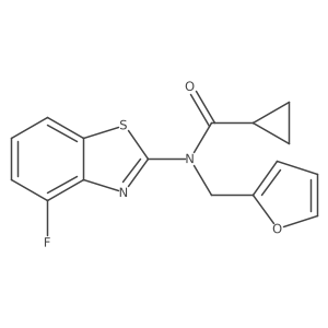 N-(4-fluorobenzo[d]thiazol-2-yl)-N-(furan-2-ylmethyl)cyclopropanecarboxamide Structure
