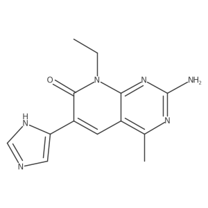 2-Amino-8-ethyl-6-(1h-imidazol-5-yl)-4-methylpyrido[2,3-d]pyrimidin-7(8h)-one结构式