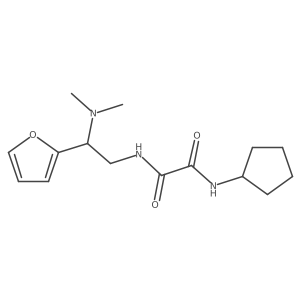 N1-cyclopentyl-N2-(2-(dimethylamino)-2-(furan-2-yl)ethyl)oxalamide Structure