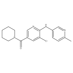 (5-Chloro-6-(6-methylpyridin-3-ylamino)pyridin-3-yl)(piperidin-1-yl)methanone Structure