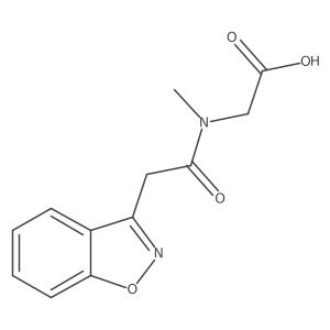 N-[2-(1,2-Benzisoxazol-3-yl)acetyl]-N-methylglycine Structure